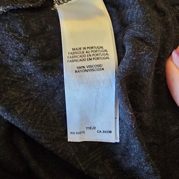 French Connection Purple Geometric Gold Waist Dress size 12 Mockneck - Picture 4 of 4